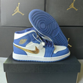 Blue, White & Gold Jordan 1