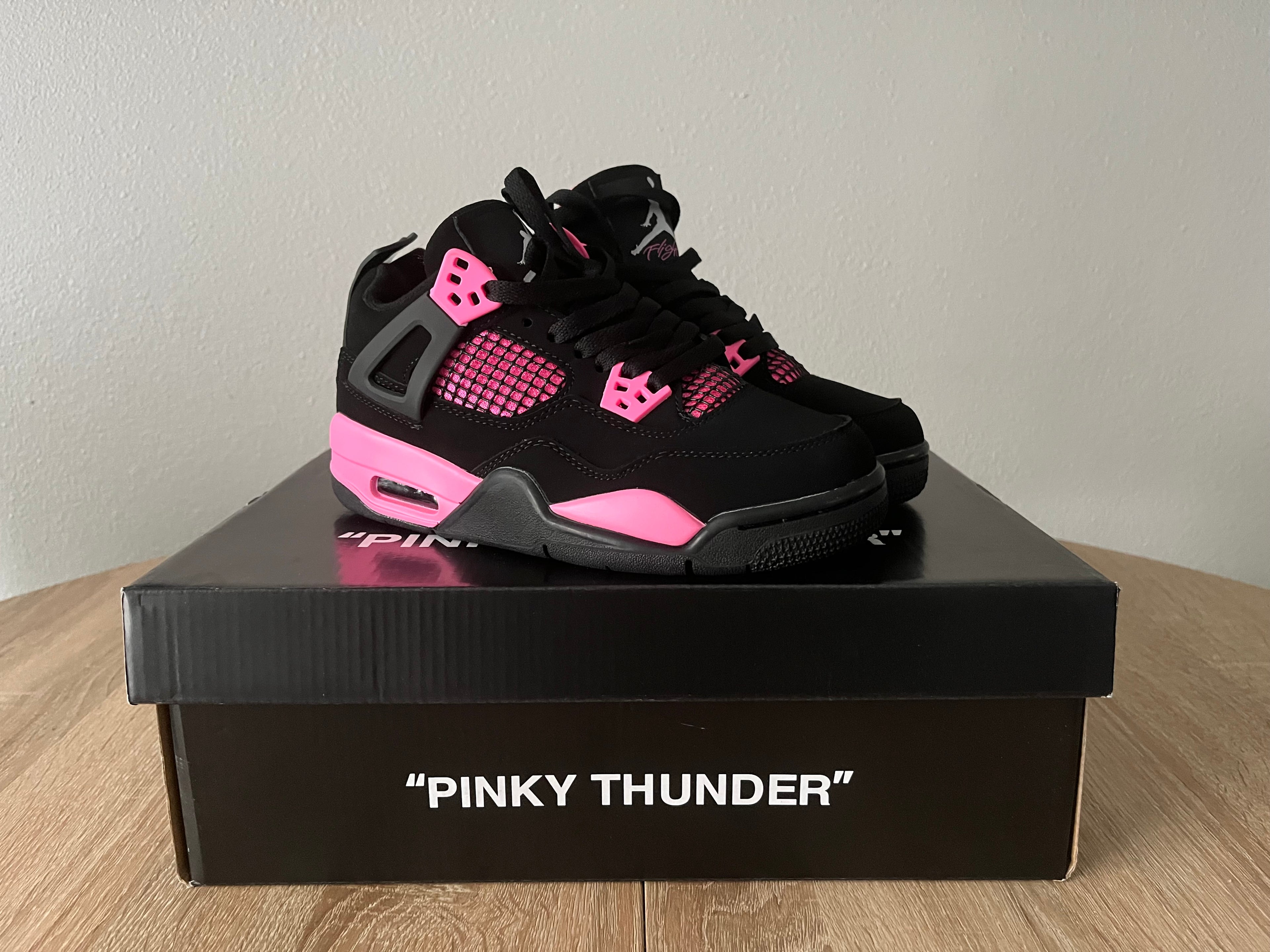 Black & Pink Jordan 4
